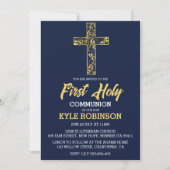 invitations à la première communion bleue (Devant)