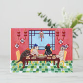 Invitations à la réception des restaurants chinois (Debout devant)