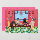 Invitations à la réception des restaurants chinois (Devant / Derrière)