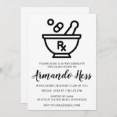 invitations à la remise de diplômes en pharmacie (Devant / Derrière)