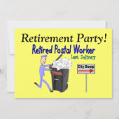 Invitations à la retraite - Travailleur postal (Devant)