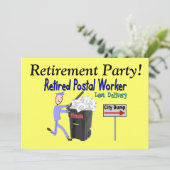 Invitations à la retraite - Travailleur postal (Debout devant)