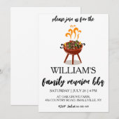 invitations à la réunion familiale Bbq cookie (Devant / Derrière)
