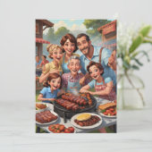 invitations à la réunion familiale Bbq cookie (Debout devant)