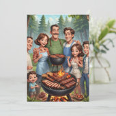 invitations à la réunion familiale Bbq cookie (Debout devant)