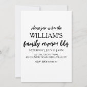 invitations à la réunion familiale Bbq cookie (Dos)