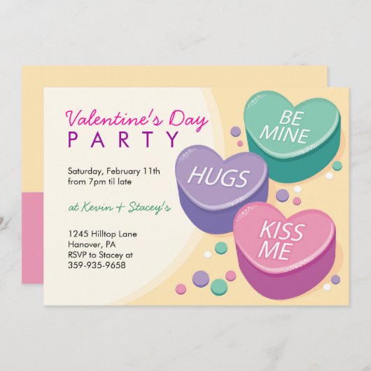 Invitations à la Saint Valentin (Devant / Derrière)