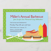 Invitations à la soirée barbecue Memorial Day (Devant / Derrière)