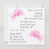 Invitations à la soirée Cocktail de la Dame rose d (Dos)