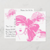 Invitations à la soirée Cocktail de la Dame rose d (Devant / Derrière)