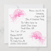 Invitations à la soirée Cocktail de la Dame rose d (Dos)