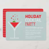 Invitations à la soirée Cocktail Holiday (Devant / Derrière)