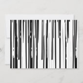 Invitations à la soirée de bachelorette noir et bl (Dos)