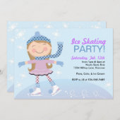 Invitations à la soirée de patinage sur glace avec (Devant / Derrière)