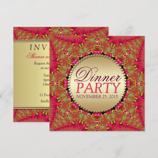 Invitations à la soirée dîners de la Lacy Eastern  (Devant / Derrière)