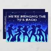 Invitations à la soirée Disco Theme 70's (Devant / Derrière)