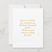 Invitations à la soirée du Jubilé de Diamond (Dos)