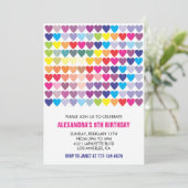 Invitations à la soirée Rainbow Heart Modern 9TH (Debout devant)