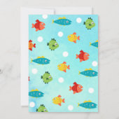 Invitations à l'anniversaire de la pêche (Dos)