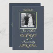 Invitations à l'anniversaire de la photo de Slate  (Devant / Derrière)