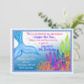 Invitations à l'anniversaire de Mermaid (Debout devant)