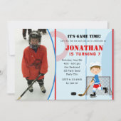Invitations à l'anniversaire du hockey sur glace P (Devant)