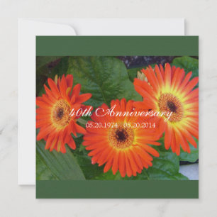 Invitations à l'anniversaire du mariage floral Dai