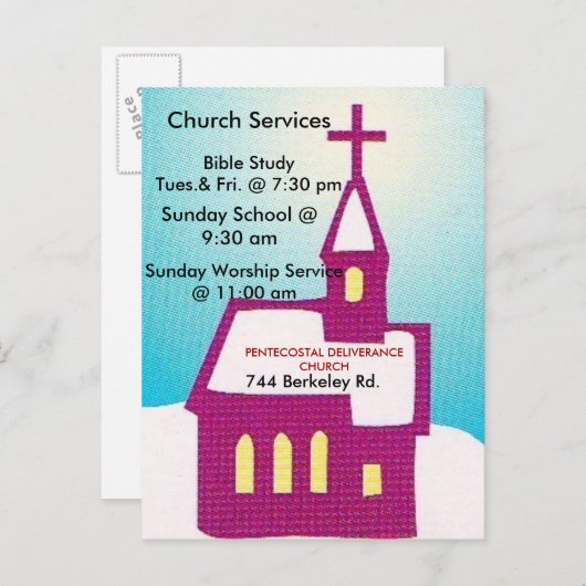 invitations à l'église (Devant / Derrière)