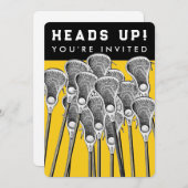 Invitations à l'événement de l'équipe de crosse (Devant / Derrière)