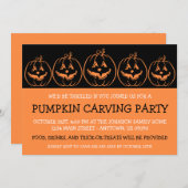 Invitations à l'Halloween de Jack O'Lantern (Devant / Derrière)