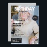 Invitations à l'occasion de son 95e anniversaire p<br><div class="desc">Invitations à 95e anniversaire pour sa Parties scintillant de couverture de magazine Sparkly Chic</div>