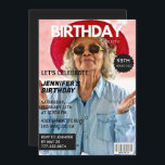 Invitations à l'occasion de son 95e anniversaire p<br><div class="desc">Invitations à 95e anniversaire pour sa Parties scintillant de couverture de magazine Sparkly Chic</div>