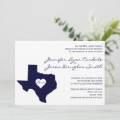 Invitations à mariage blanc pour la marine du Texa (Debout devant)