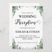 invitations à mariage eucalyptus simples (Devant / Derrière)