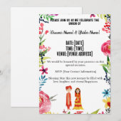 invitations à mariage motifs indiens (Devant / Derrière)