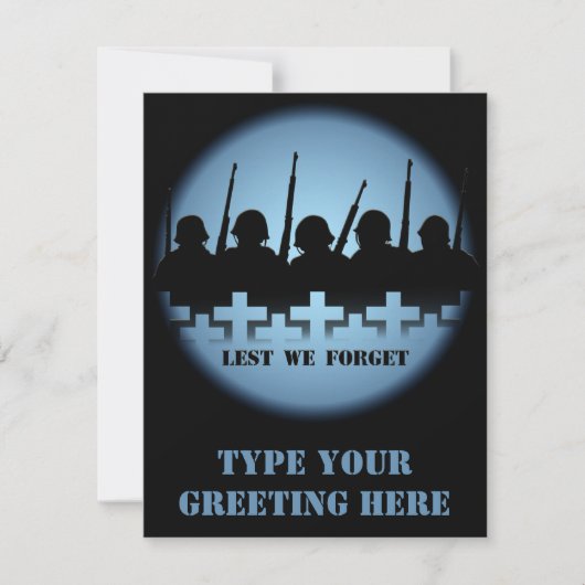 Invitations à Mémorial de guerre de peur d'oublier (Devant)