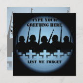 Invitations à Mémorial de guerre de peur d'oublier (Devant / Derrière)