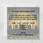 Invitations à Mémorial de guerre de peur d'oublier (Dos)