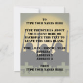 Invitations à Mémorial de guerre de peur d'oublier (Dos)