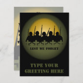 Invitations à Mémorial de guerre de peur d'oublier (Devant / Derrière)