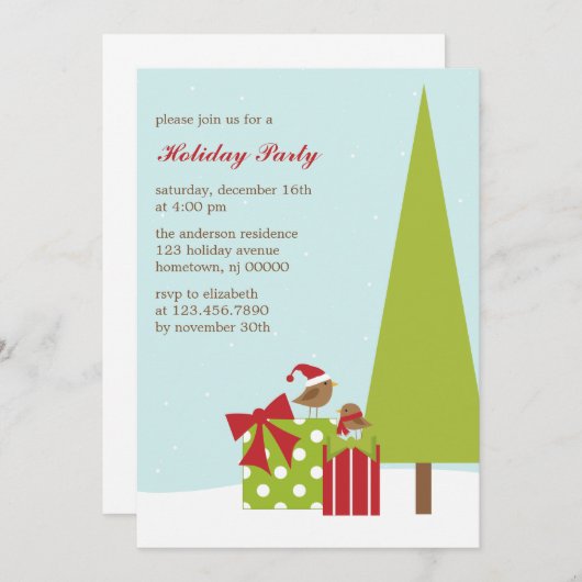 Invitations à Noël (Devant / Derrière)