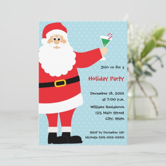 Invitations à Noël Cocktail Party (Debout devant)