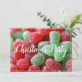 Invitations à Noël des Gumdrops rouges et verts (Debout devant)