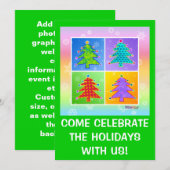 Invitations à Noël - Pop Art Christmas Tr (Devant / Derrière)