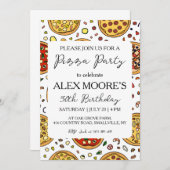 invitations à pizza italienne (Devant / Derrière)