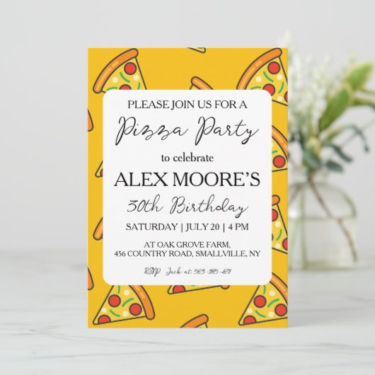 invitations à pizza italienne (Debout devant)