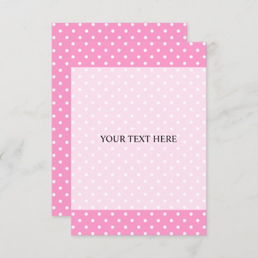 Invitations à points Polka avec couleur arrière -  (Devant / Derrière)