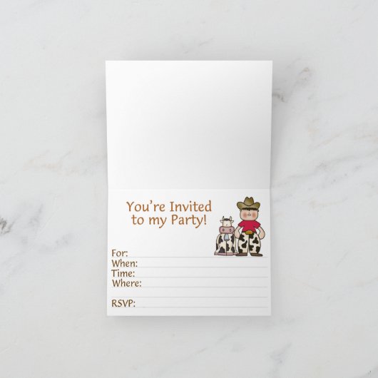 Invitations à remplir pour le 3e anniversaire de C (Intérieur)