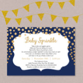 Invitations à saupoudrer bébé garçon tendance, or 