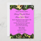 Invitations à se marier rose de M. et Mme Hunting (Dos)